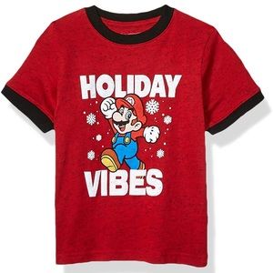 🟢3/$15 🎄 🎮 Super Mario Holiday Vibes Graphic Tee